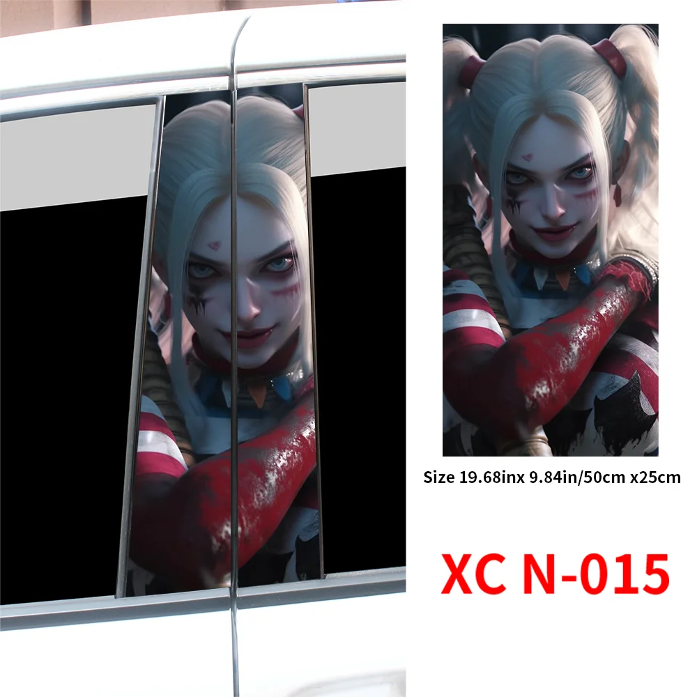 2pcs Waterproof Graffiti Joker Girl Car Stickers, Auto B Pillar XCN 003 XCN 015 download_-_2024-10-30T223835.899