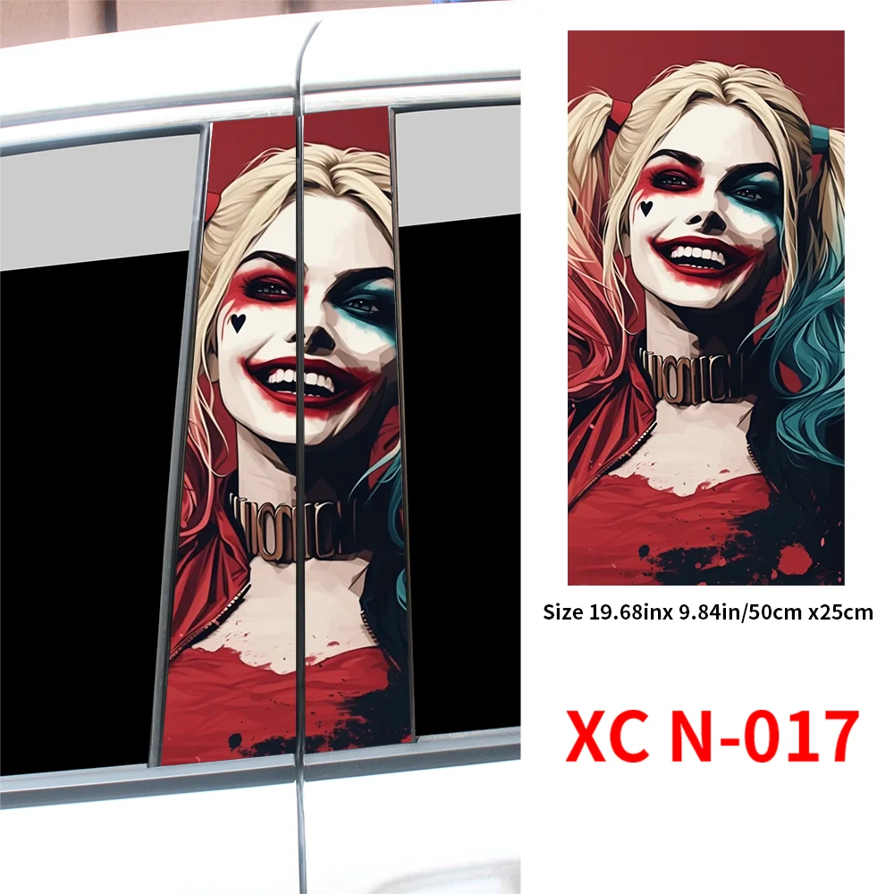 2pcs Waterproof Graffiti Joker Girl Car Stickers, Auto B Pillar XCN 003 XCN 017 download_-_2024-10-30T223838.285