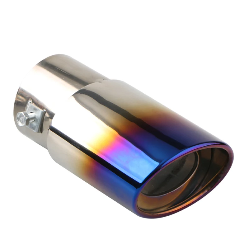 2.5" Inlet Car Auto Exhaust Muffler Tip Pipe Stainless Steel Chrome Trim Burnt Blue Straight download_-_2024-11-03T011537.341
