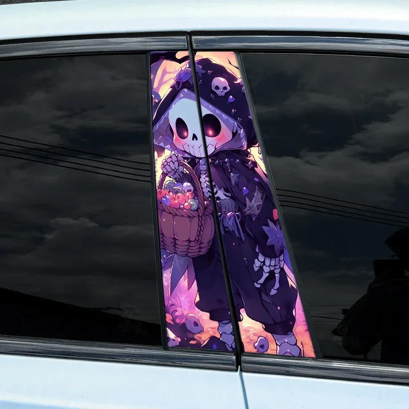 2Pcs Pumpkins Ghosts Car Stickers, Auto B Pillar WS-008 WS-009 download_60