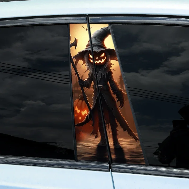2Pcs Pumpkins Ghosts Car Stickers, Auto B Pillar WS-008 WS-010 download_61