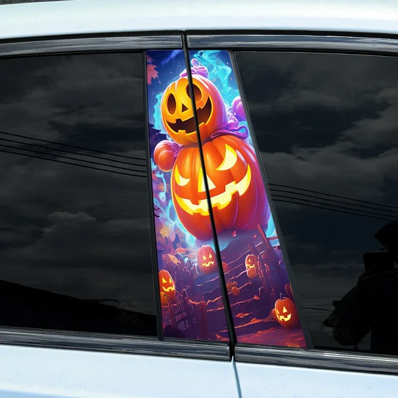 2Pcs Pumpkins Ghosts Car Stickers, Auto B Pillar WS-008 WS-011 download_62