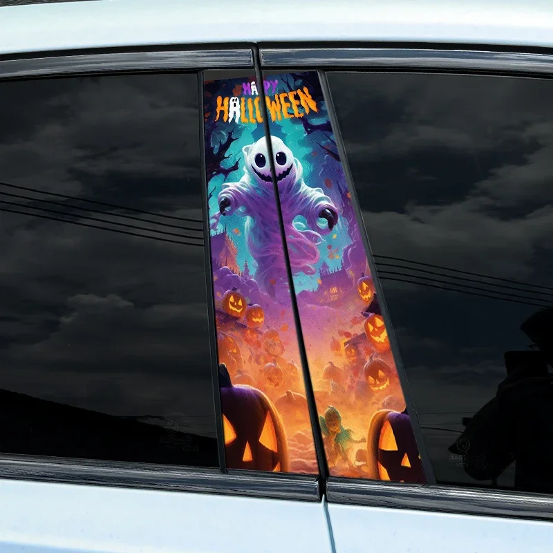 2Pcs Pumpkins Ghosts Car Stickers, Auto B Pillar WS-008 WS-012 download_63
