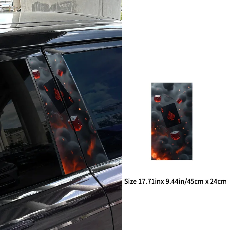 2pcs Smoke Playing Cards Car Stickers, Auto B Pillar download_80