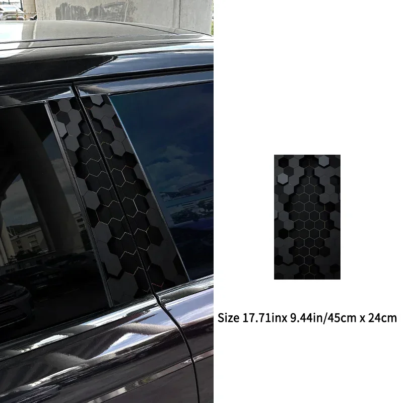 2pcs 3D Effect Honeycomb Car Sticker, Auto B Pillar download_99