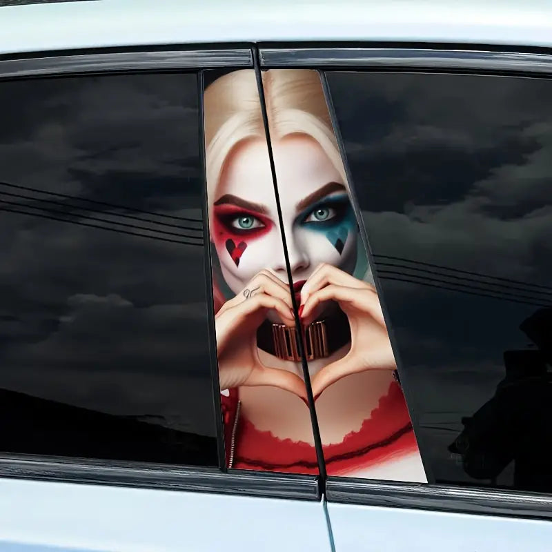 2pcs Fun & Stylish Clown Car Decals - Vinyl B-Pillar Sticker e58d9938-6a5a-43d6-aa00-b3cb0e450820