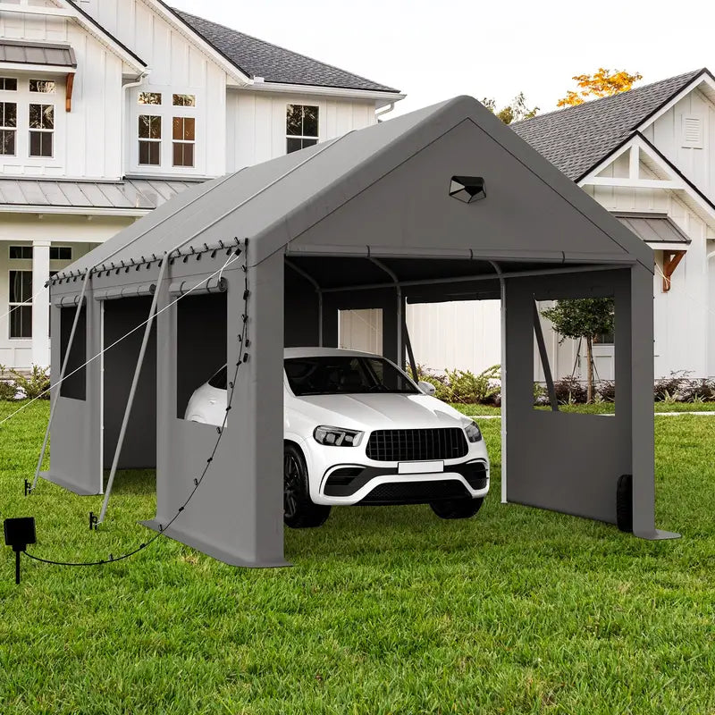 Carports Heavy Duty Carport Canopy with Side Roll e93bbbd7-b6be-40a7-9e7c-3a097cd77686_b644f205-7057-4d22-afef-acf185d05d5f