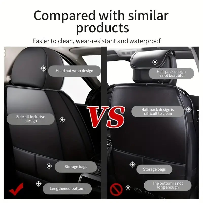 PU Leather Car Seat Covers, 5-Seat Front & Rear Durable Seat Cushions for All Cars f19dedbc-20c8-4b9d-a322-762f432c5a1c