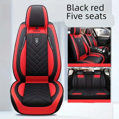 PU Leather Car Seat Covers, 5-Seat Front & Rear Durable Seat Cushions for All Cars fddecf46-4e87-4c85-babe-7a1c6b5aa439