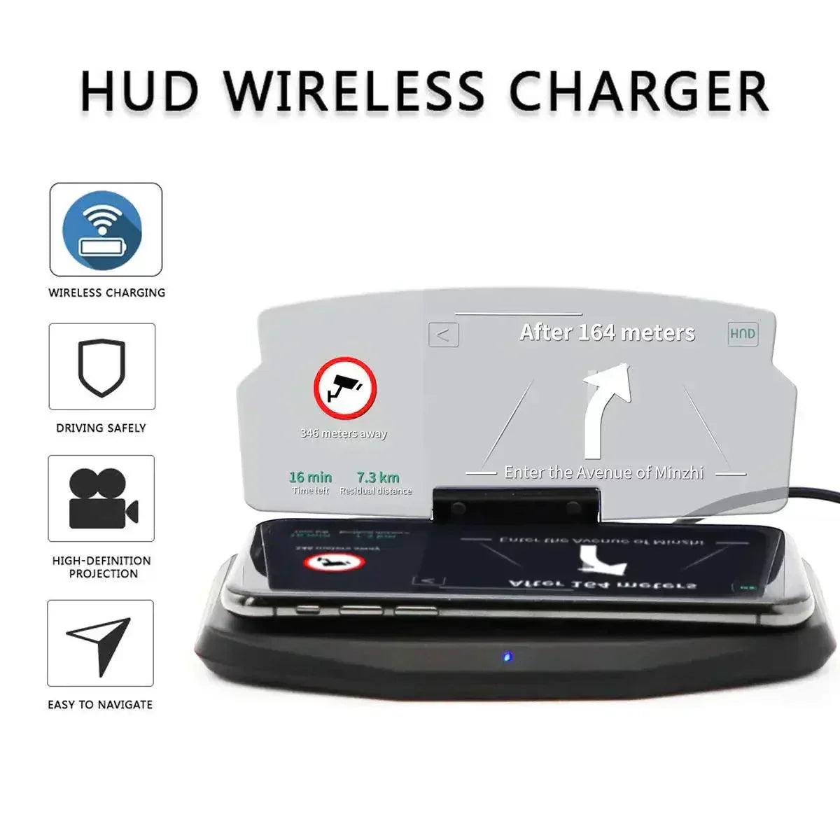 HUD Car Display + Phone Charger Car Navigator Wireless Charging hud-car-display-phone-charger-car-navigator-wireless-charging-auto-parts-6