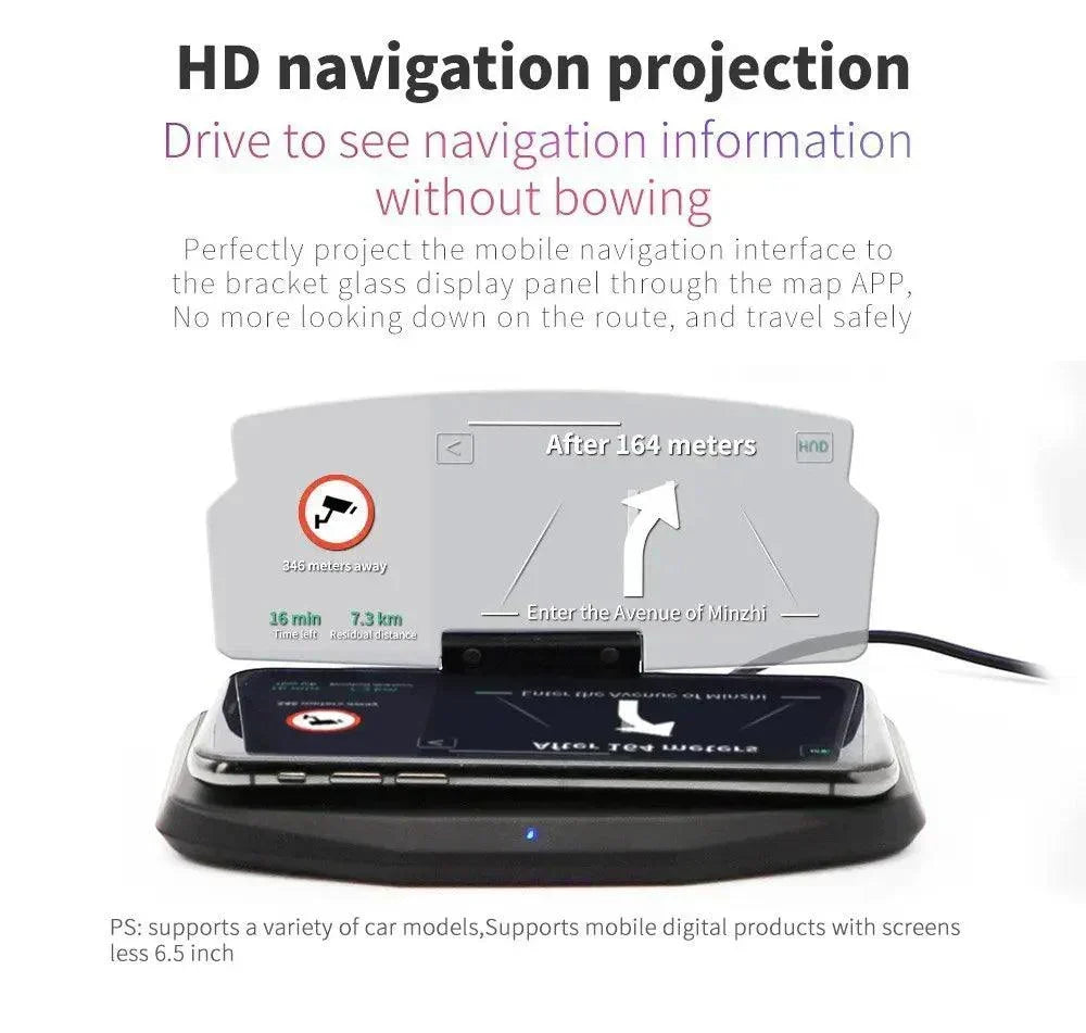HUD Car Display + Phone Charger Car Navigator Wireless Charging hud-car-display-phone-charger-car-navigator-wireless-charging-auto-parts-8