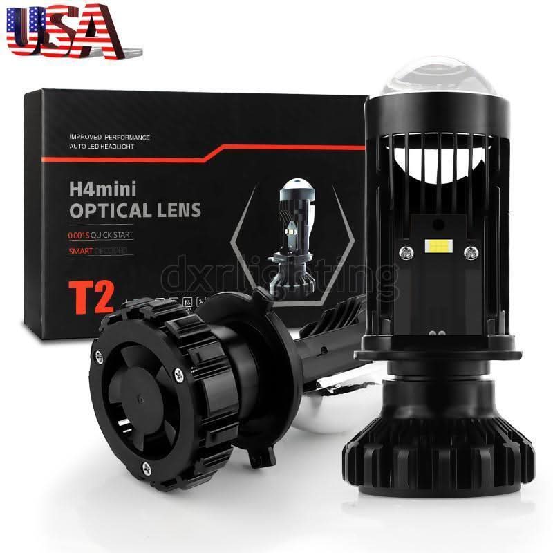 LHD & RHD H4 Bi-LED Mini Projector Lens 100W 20000LM Bulbs Headlight Hi/Lo 6000K lhd-and-rhd-h4-bi-led-mini-projector-lens-100w-20000lm-bulbs-headlight-hilo-6000k-auto-parts-1