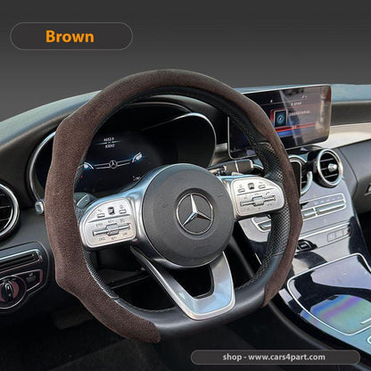 New High Quality Car Suede Steering Wheel Cover Universal Brown 38cm new-high-quality-car-suede-steering-wheel-cover-universal-auto-parts-16