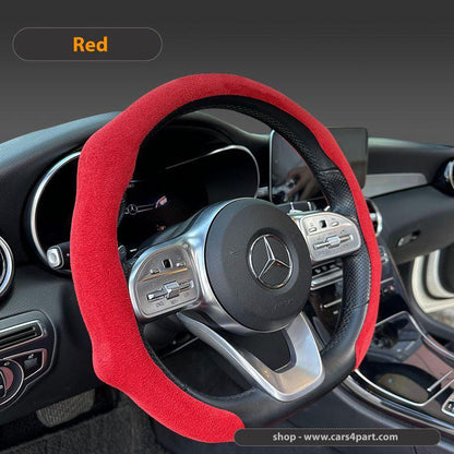 New High Quality Car Suede Steering Wheel Cover Universal Red 38cm new-high-quality-car-suede-steering-wheel-cover-universal-auto-parts-17