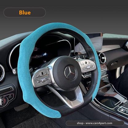 New High Quality Car Suede Steering Wheel Cover Universal Blue 38cm new-high-quality-car-suede-steering-wheel-cover-universal-auto-parts-21
