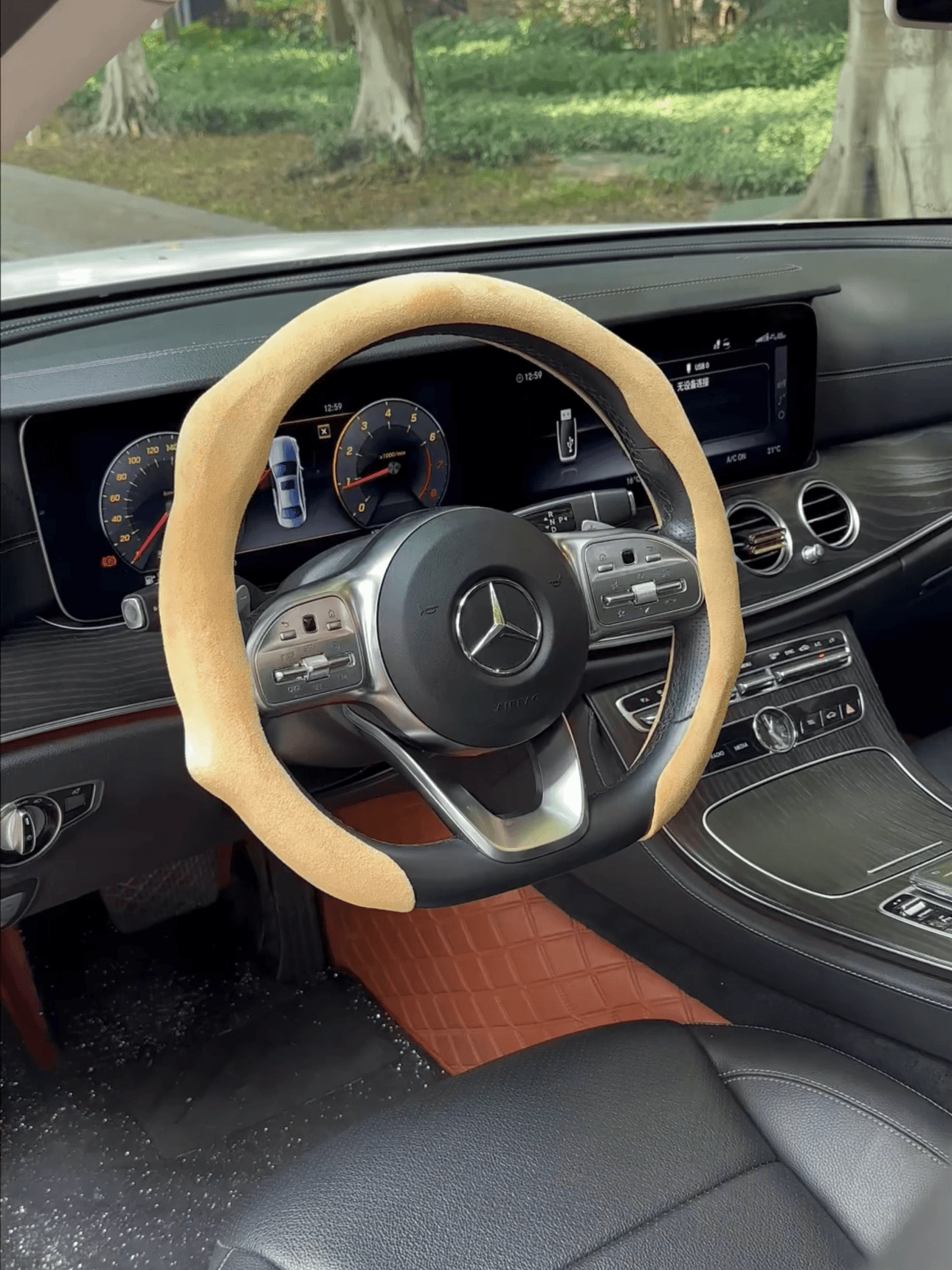 New High Quality Car Suede Steering Wheel Cover Universal new-high-quality-car-suede-steering-wheel-cover-universal-auto-parts-4