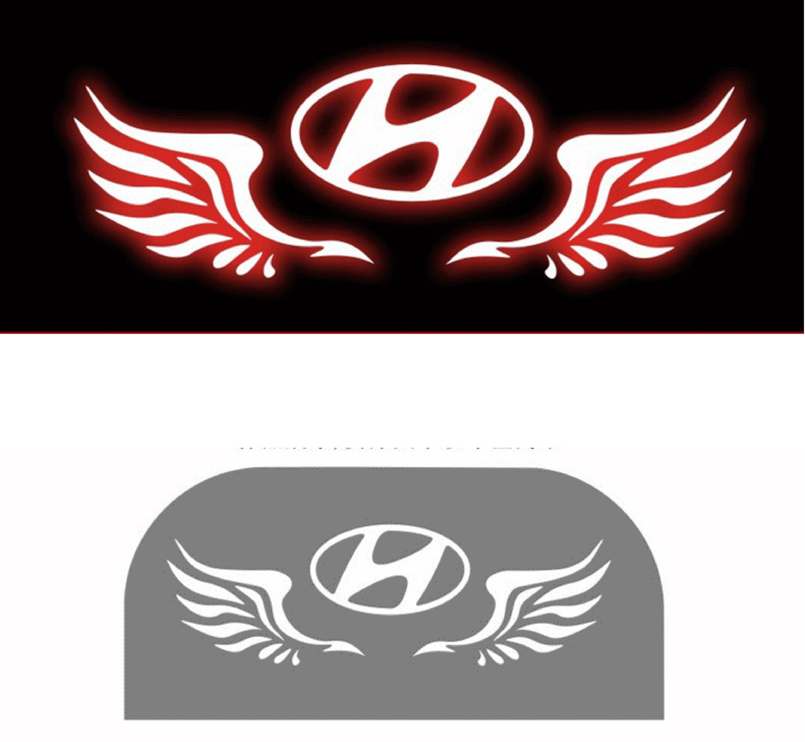 Devil Eyes Sticker high brake light High Quality Rear Tail Light Hyundai pppppppp