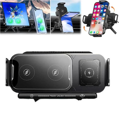 2024 Wireless Car Phone Holder, Dual Coil Fast Charging Mount s-l1600_1
