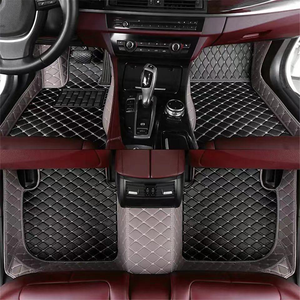 Single Layer Floor Mats Gray + Black 4 Seater single-layer-floor-mats-auto-parts-13