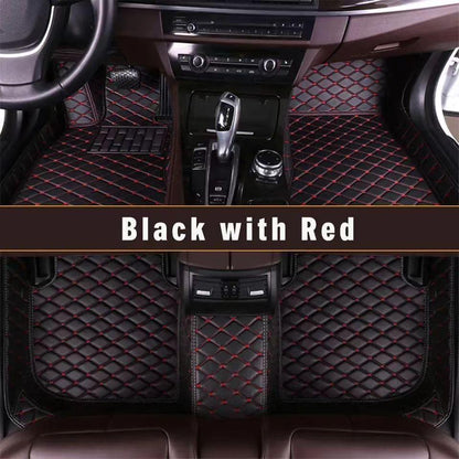 Single Layer Floor Mats Black With Red 4 Seater single-layer-floor-mats-auto-parts-3