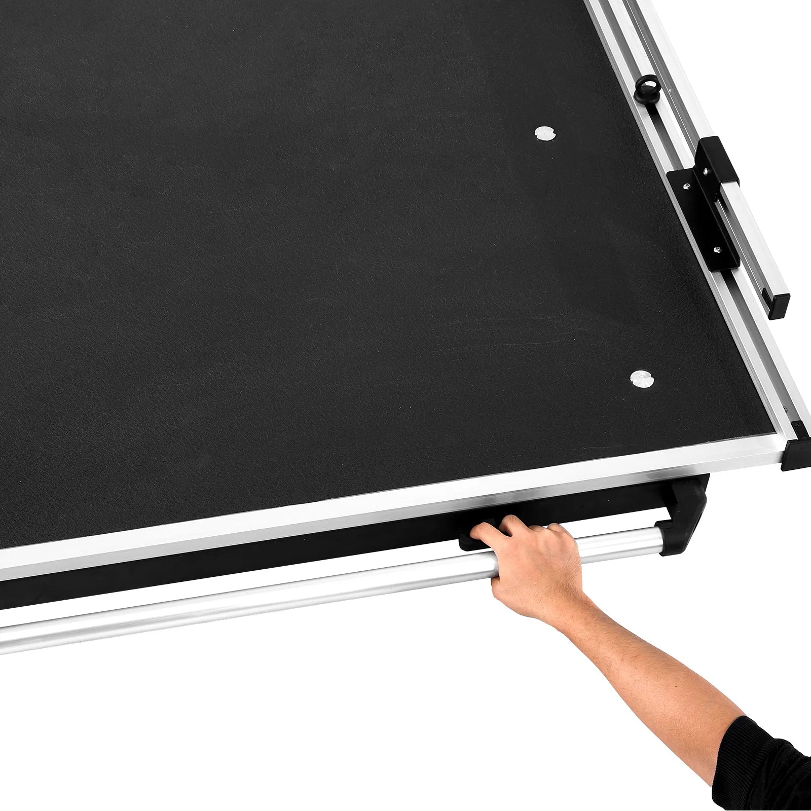 Sliding Truck Bed Organizer, 63 x 47 Inch Heavy-Duty Truck Bed Storage Drawer with 1000 lbs Capacity, 6 Movable Rings for Cargo Securing, 2-Position Slide-Out Tray for Pickup Trucks