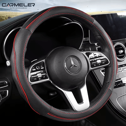 Universal Microfiber Leather Covers Breathable Anti-Slip Odorless Steering Wheel cover Black and Red universal-microfiber-leather-covers-breathable-anti-slip-odorless-steering-wheel-cover-auto-parts-10