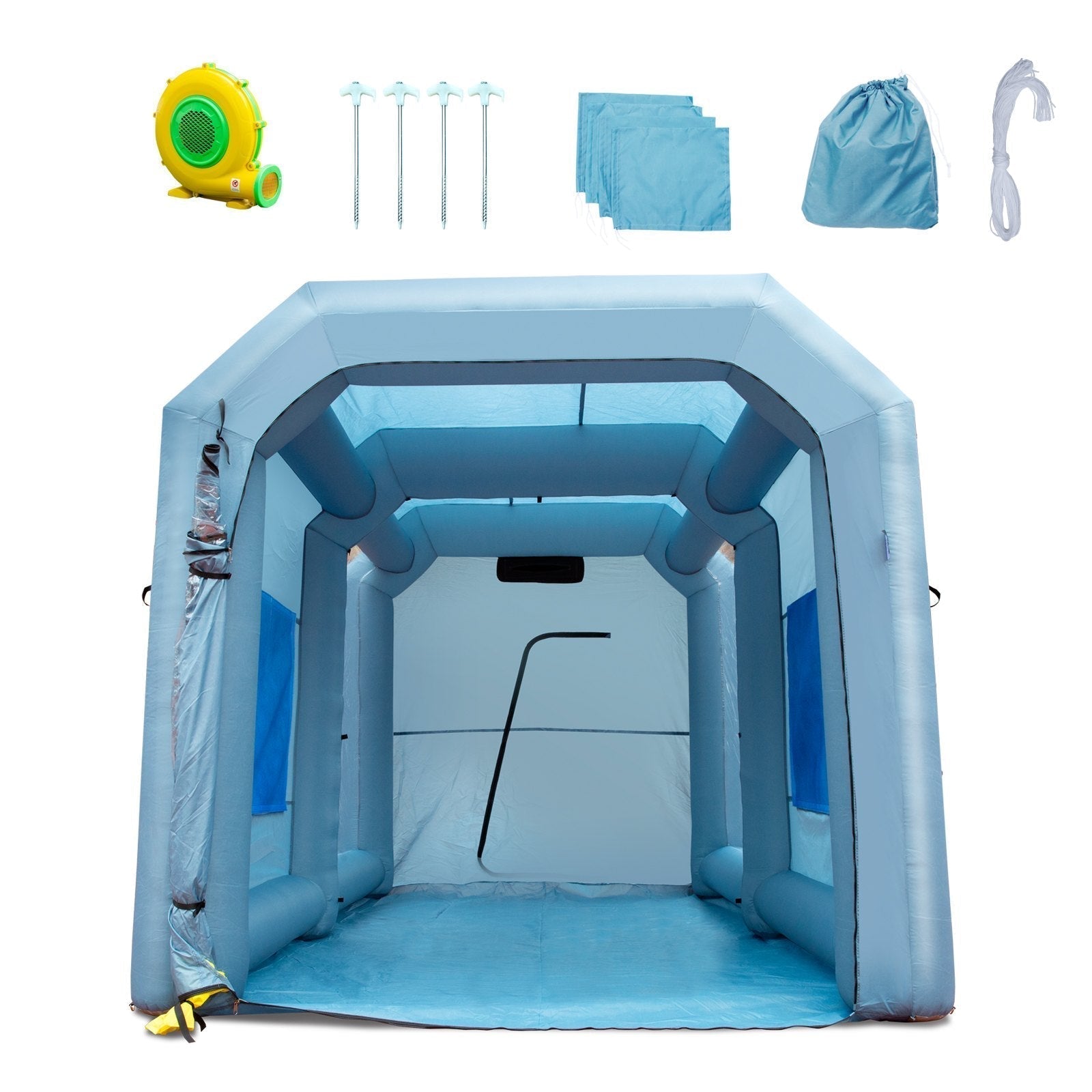 Inflatable Paint Booth, 13x10x9ft Inflatable Spray Booth, 950W High Powerful Blowers Spray Booth Tent us_CQ13109FT950WSOKVV1_original_img-v9_inflatable-paint-booth-m100-1.2