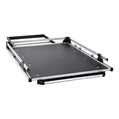 Sliding Truck Bed Organizer, 68 x 48 Inch Heavy-Duty Truck Bed Storage Drawer with 1000 lbs Capacity, 6 Movable Rings for Cargo Securing, 2-Position Slide-Out Tray for Pickup Trucks
