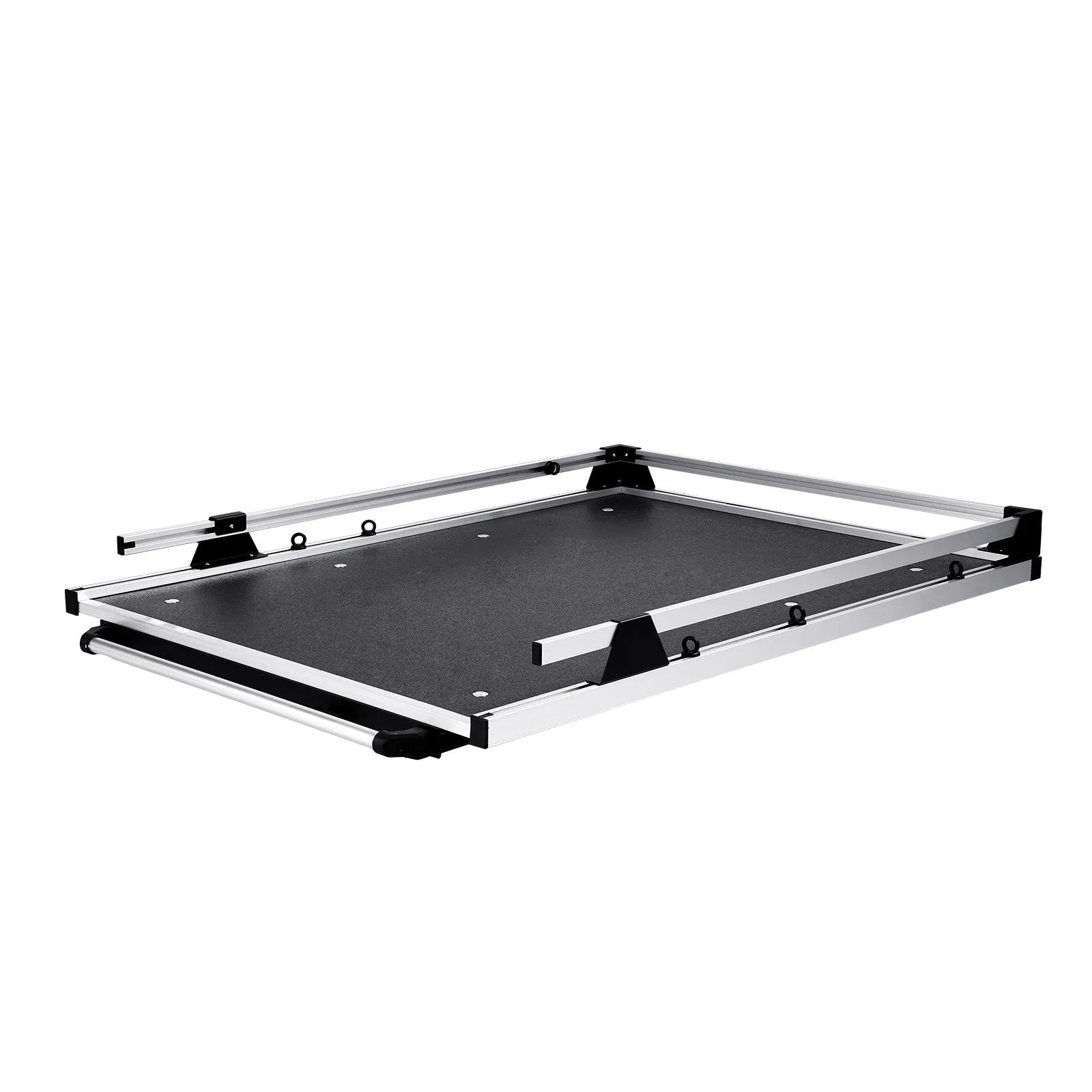 Sliding Truck Bed Organizer, 68 x 48 Inch Heavy-Duty Truck Bed Storage Drawer with 1000 lbs Capacity, 6 Movable Rings for Cargo Securing, 2-Position Slide-Out Tray for Pickup Trucks