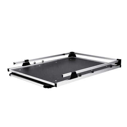 Sliding Truck Bed Organizer, 75 x 48 Inch Heavy-Duty Truck Bed Storage Drawer with 1000 lbs Capacity, 6 Movable Rings for Cargo Securing, 2-Position Slide-Out Tray for Pickup Trucks