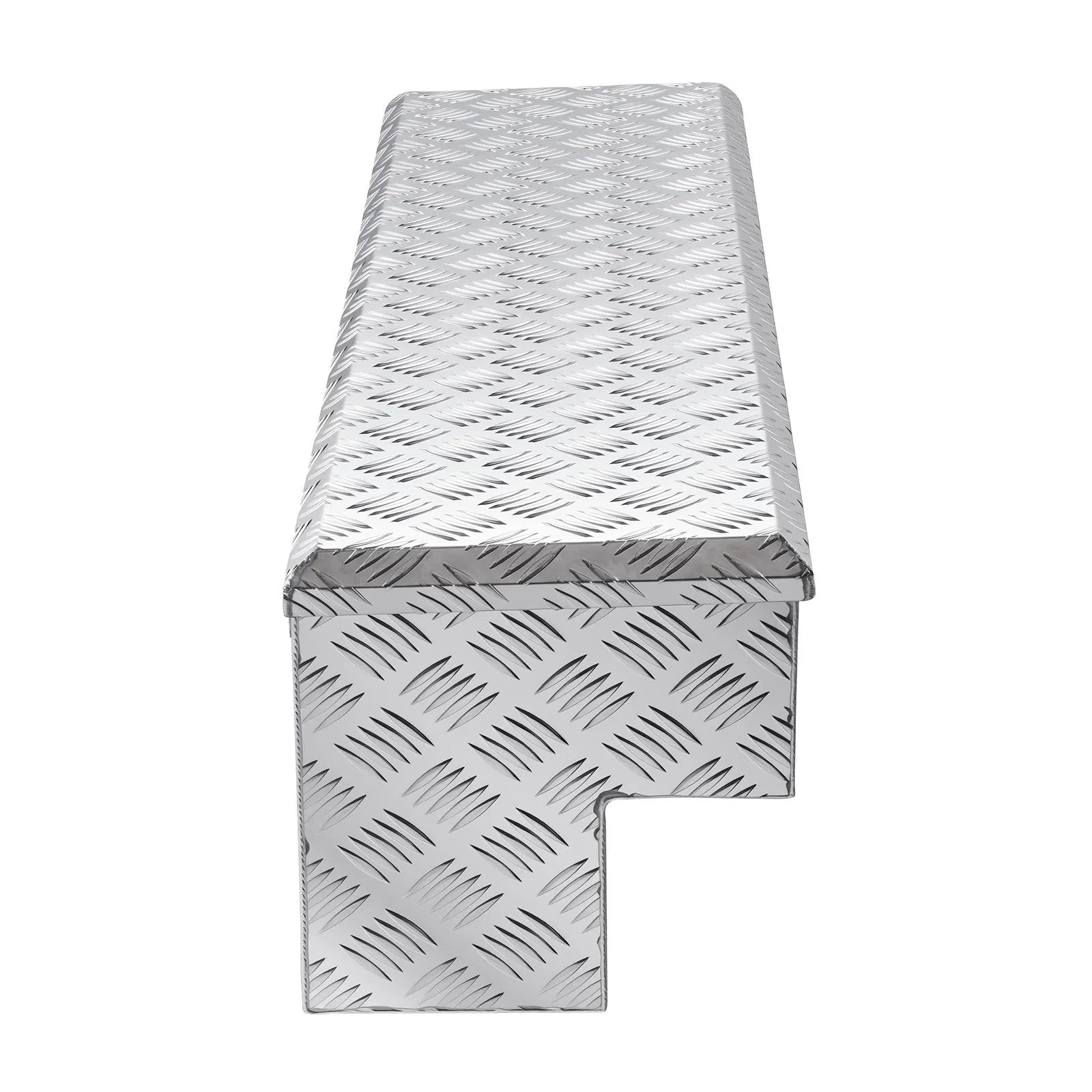 Truck Bed Tool Box, Heavy-Duty Aluminum Toolbox with Tread Pattern, Storage Chest Organizer with Lock and Key, Ideal for Pickup Trucks, RVs, and Trailers, 48 x 13.4 x 13 in