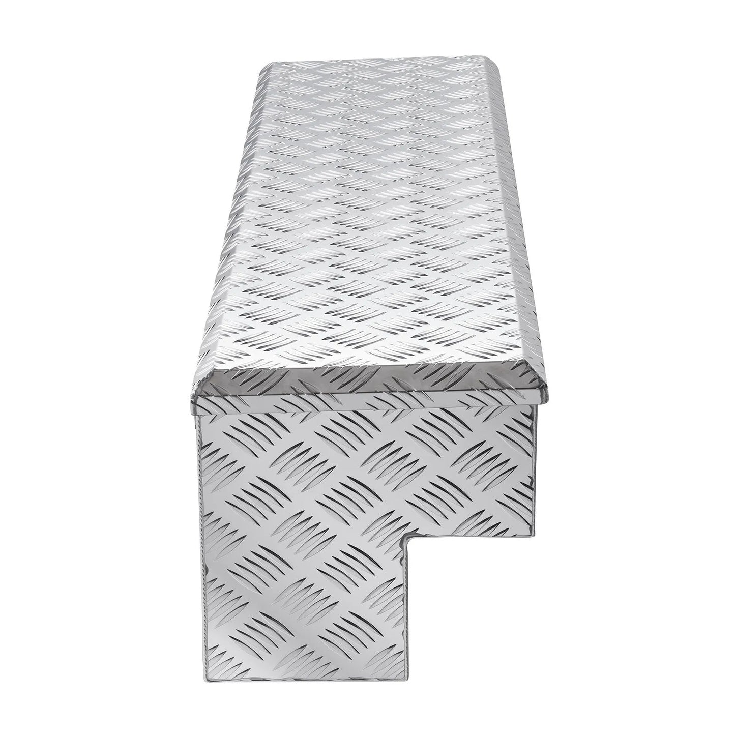 Truck Bed Tool Box, Heavy-Duty Aluminum Toolbox with Tread Pattern, Storage Chest Organizer with Lock and Key, Ideal for Pickup Trucks, RVs, and Trailers, 48 x 13.4 x 13 in