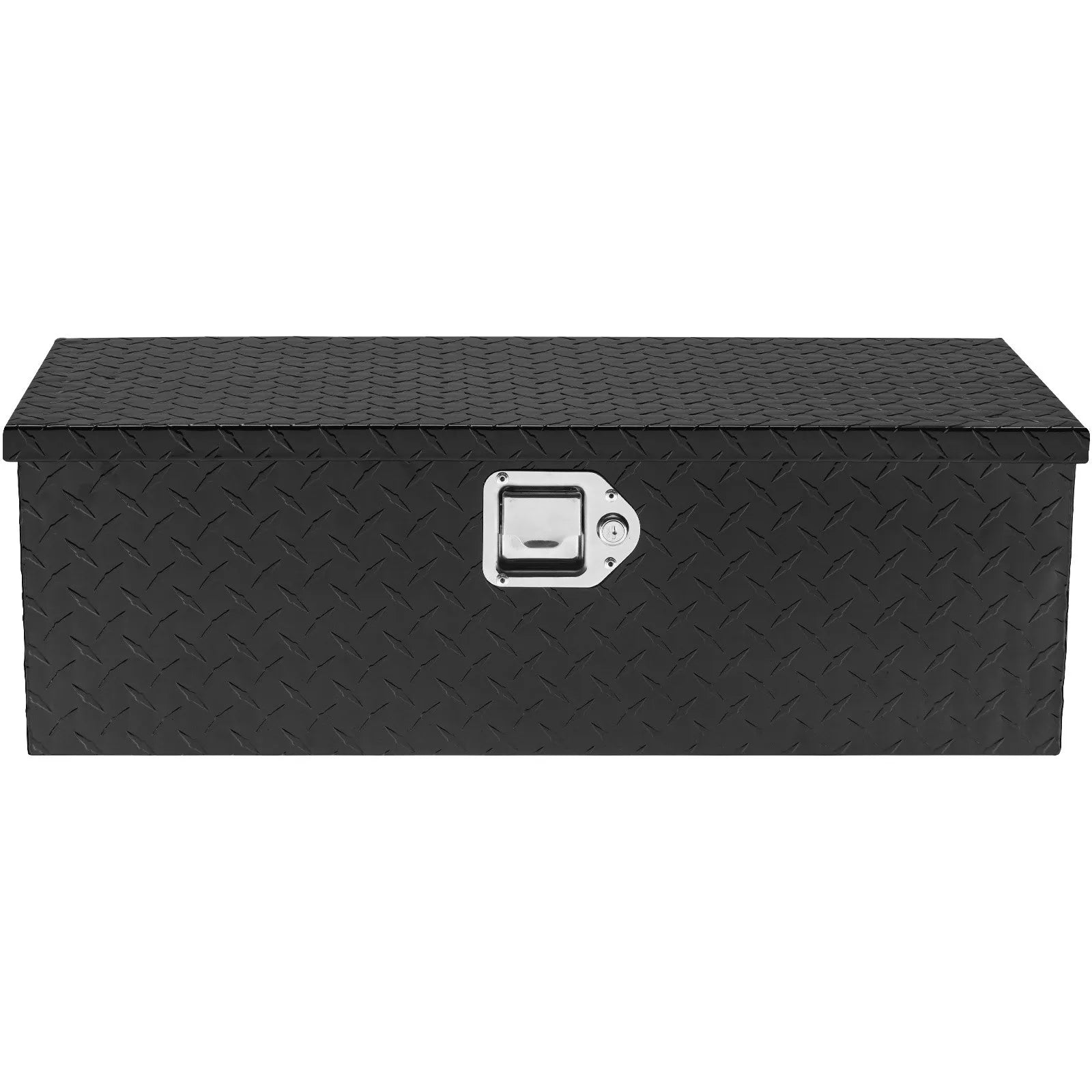 Heavy-Duty Aluminum Truck Bed Tool Box, Diamond Plate Toolbox with Side Handle and Lock Keys, Storage Chest Organizer for Pickup Truck, RV, and Trailer, 30 x 13 x 9.6 in
