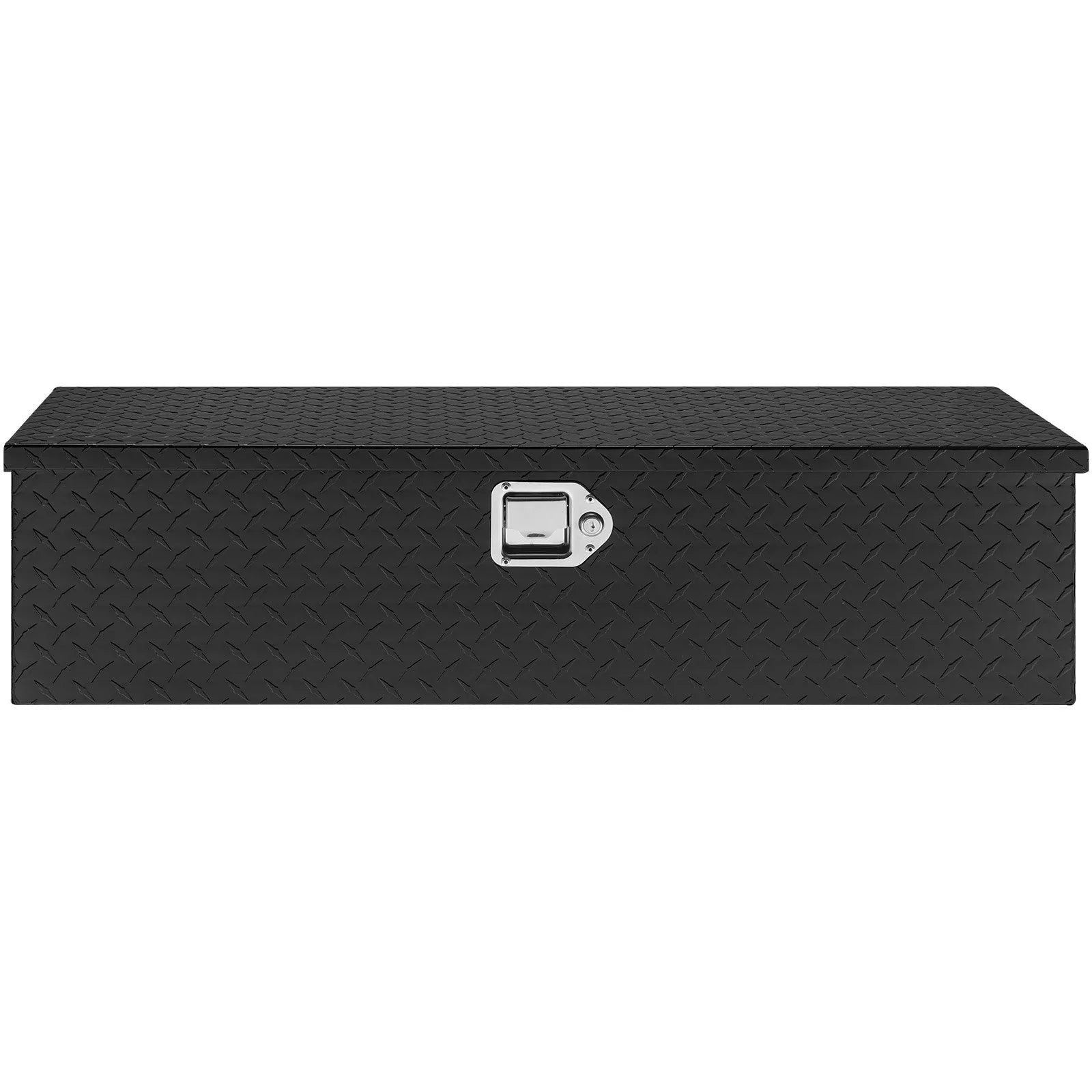 Heavy-Duty Aluminum Truck Bed Tool Box, Diamond Plate Toolbox with Side Handle and Lock Keys, Storage Chest Organizer for Pickup Truck, RV, and Trailer, 39 x 13 x 10 in