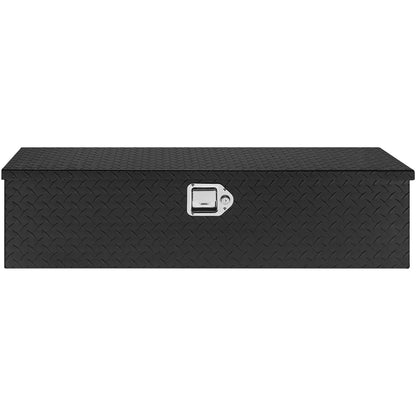 Heavy-Duty Aluminum Truck Bed Tool Box, Diamond Plate Toolbox with Side Handle and Lock Keys, Storage Chest Organizer for Pickup Truck, RV, and Trailer, 39 x 13 x 10 in