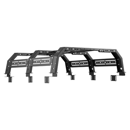 Overland Truck Bed Rack, 51.2-65.4 in Adjustable Width, Heavy-Duty Cargo Rack with Sidebar, 900 lbs Static Capacity, Compatible with Mid-Size Trucks Tacoma, Ranger, Gladiator JT, and Colorado