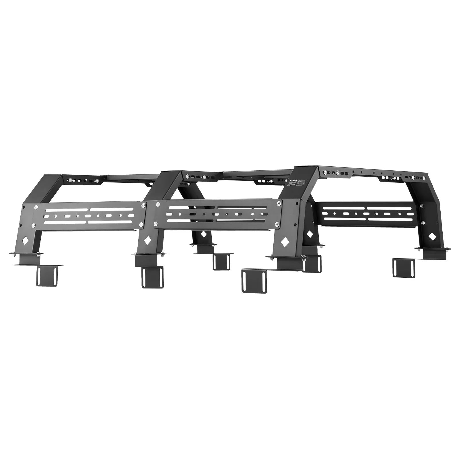 Overland Truck Bed Rack, 51.2-65.4 in Adjustable Width, Heavy-Duty Cargo Rack with Sidebar, 900 lbs Static Capacity, Compatible with Mid-Size Trucks Tacoma, Ranger, Gladiator JT, and Colorado