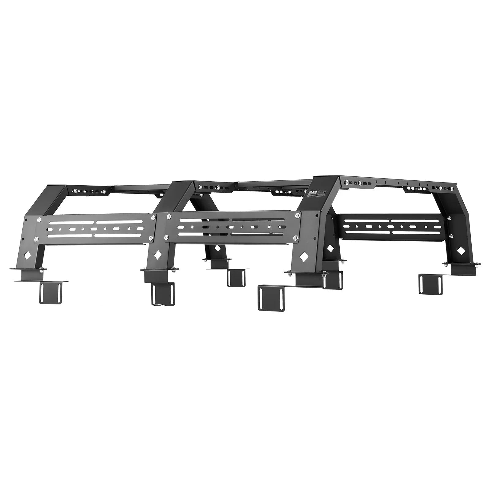 Overland Truck Bed Rack, 51.2-65.4 in Adjustable Width, Heavy-Duty Cargo Rack with Sidebar, 900 lbs Static Capacity, Compatible with Mid-Size Trucks Tacoma, Ranger, Gladiator JT, and Colorado