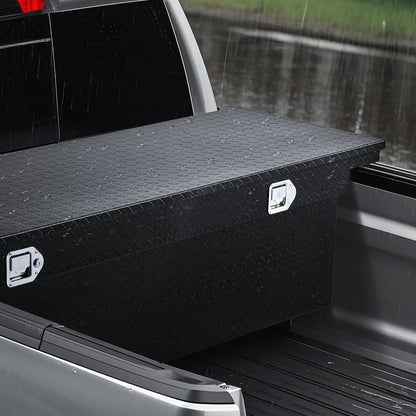 Crossover Truck Tool Box, 69 Inch Heavy-Duty Aluminum Toolbox with Diamond Plate Texture, Pickup Truck Bed RV Trailer Storage Organizer, Waterproof with Stainless Steel Lock, Keys & Side Handles