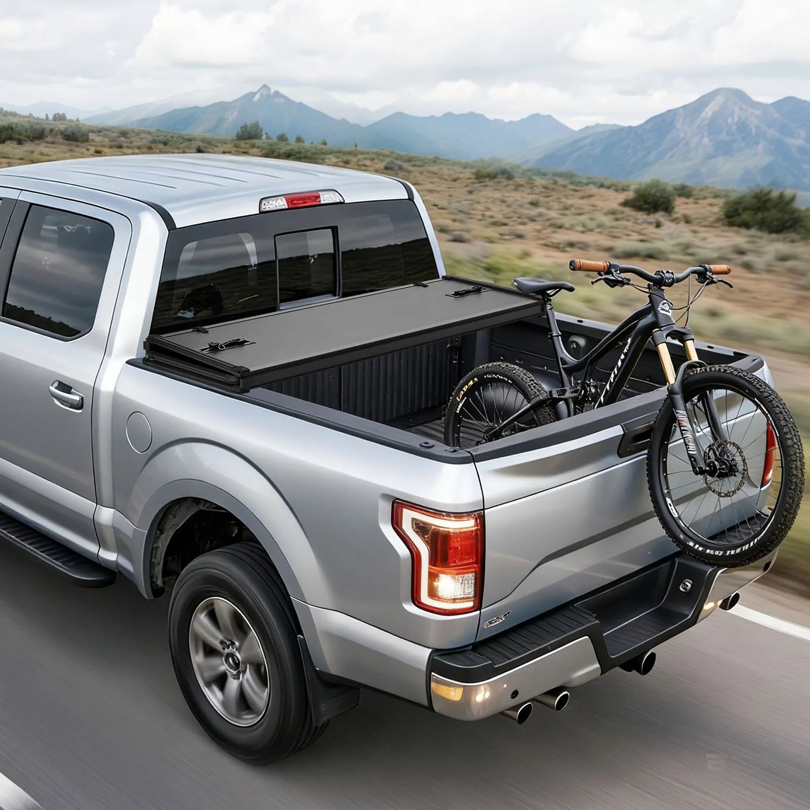 Hard Tri-Fold Truck Bed Tonneau Cover – Fits 2019-2026 Dodge Ram 1500 (Classic & New) & 2003-2026 2500/3500 | 6.4 ft Bed | No-Drill Waterproof Folding Bed Cover