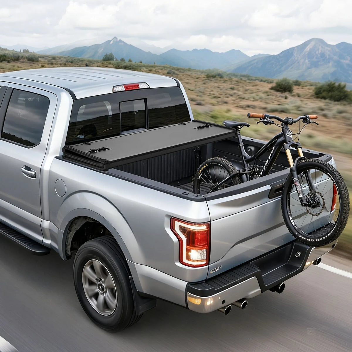 Hard Tri-Fold Truck Bed Tonneau Cover – Fits 2019-2026 Dodge Ram 1500 (Classic & New) & 2003-2026 2500/3500 | 6.4 ft Bed | No-Drill Waterproof Folding Bed Cover