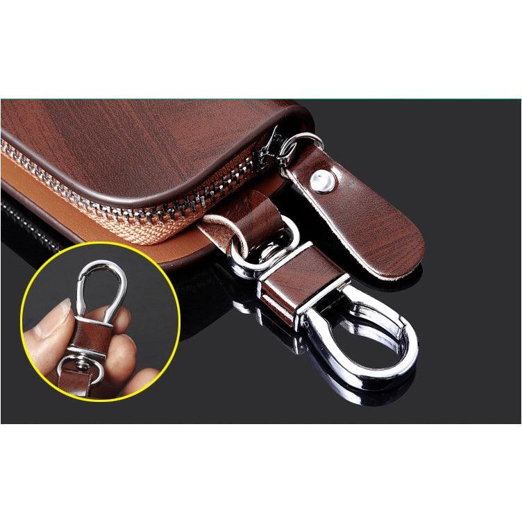 Wood Grain Leather Car Key Case wood-grain-leather-car-key-case-auto-parts-2