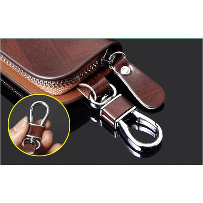 Wood Grain Leather Car Key Case wood-grain-leather-car-key-case-auto-parts-2