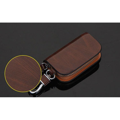 Wood Grain Leather Car Key Case wood-grain-leather-car-key-case-auto-parts-5