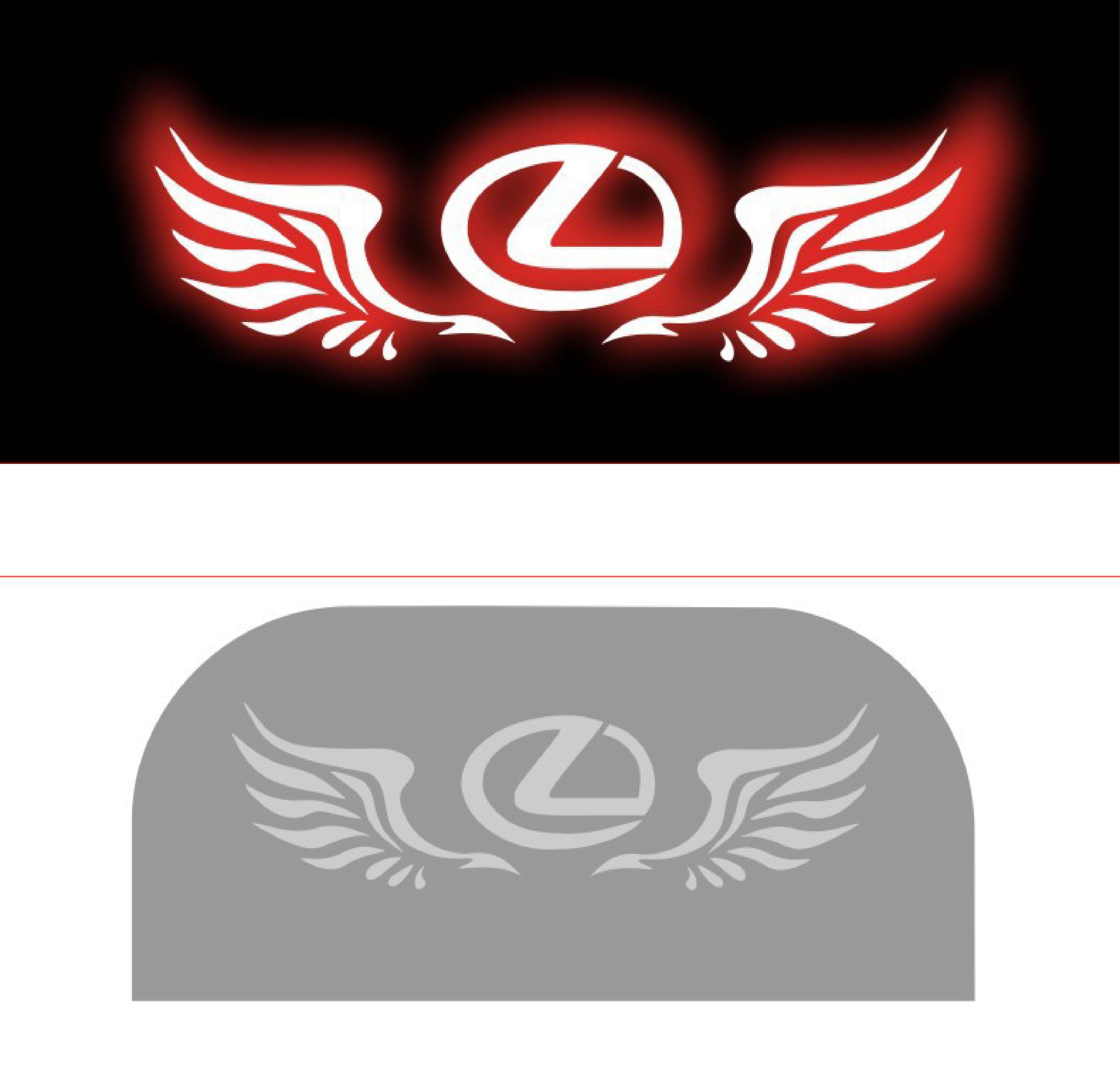 Devil Eyes Sticker high brake light High Quality Rear Tail Light Lexus Logo zxcvbn